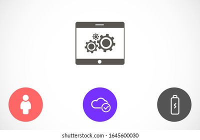 icono vectorial de configuración de teléfono  