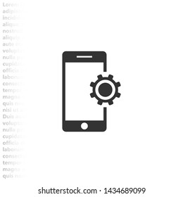 phone  settings vector icon , Lorem ipsum flat design