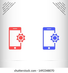 phone  settings vector icon , Lorem ipsum flat design