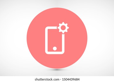 Phone settings vector icon. Phone repair icon. Mobile Phone icon. Cell phone icon eps10. flat design