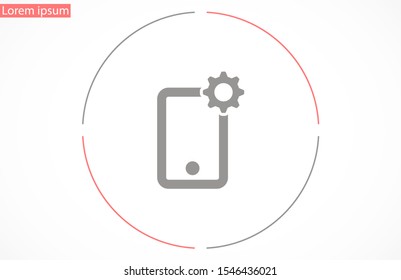 Phone settings vector icon. Phone repair icon. 
