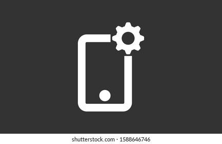 Phone settings vector icon. Phone repair icon. Mobile Phone icon. Cell phone icon eps10. flat design