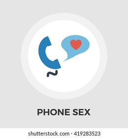 Phone sex icon vector. Flat icon isolated on the white background. Editable EPS file. Vector illustration.