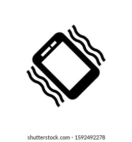phone shake icon in black flat design on white background