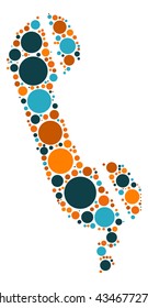phone shape vector design by color point