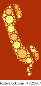 phone shape vector design by color point