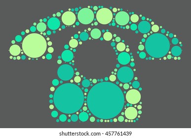 phone shape vector design by color point