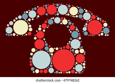 phone shape vector design by color point