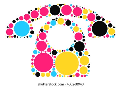 phone shape vector design by color point