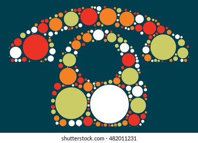 phone shape vector design by color point