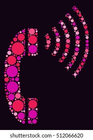 phone shape vector design by color point
