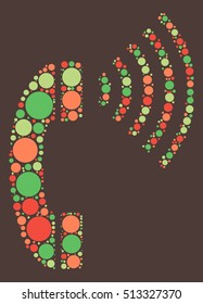 phone shape vector design by color point