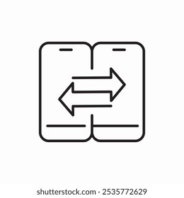 Vector de signo de icono de teléfono compartido