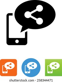 Phone with share message icon