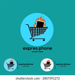 Phone shop creative logo vector abstrak icon symbol ilustration art