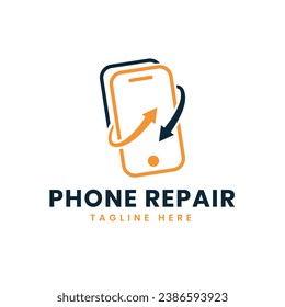 Phone shop logo design modern creative minimal smart phone repair shop