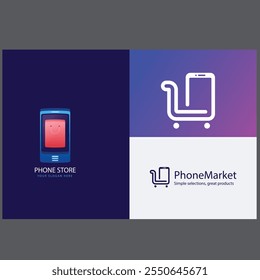 Phone Shop logo designs, Mobile Phone shop logo vector.