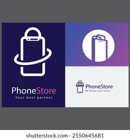 Phone Shop logo designs, Mobile Phone shop logo vector.