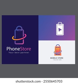 Phone Shop logo designs, Mobile Phone shop logo vector.