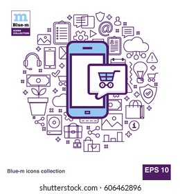 Phone with shopping cart or goods list