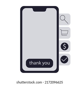 phone showing the purchase process