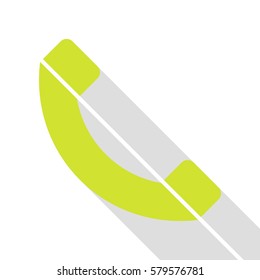 Phone sign illustration. Pear icon with flat style shadow path.