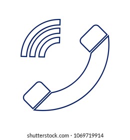 Phone sign illustration. Vector. Flat style black icon on white.