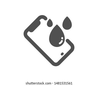 Phone sign. Smartphone waterproof icon. Mobile device symbol. Classic flat style. Simple smartphone waterproof icon. Vector