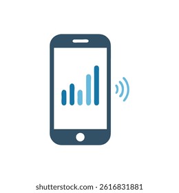 Phone with Signal Bars Icon