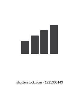 Phone signal bars vector icon. filled flat sign for mobile concept and web design. Connection signal status simple solid icon. Symbol, logo illustration. Pixel perfect vector graphics
