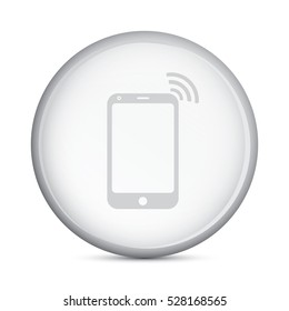 phone with signal flat icon vector