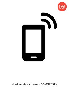 Phone signal Icon Flat Style Isolated Vector Illustration