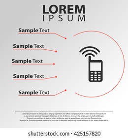 phone signal icon. phone signal infographics template