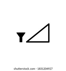 Phone signal icon symbol vector on white background