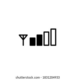Phone signal icon symbol vector on white background