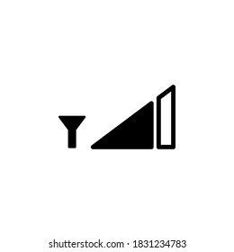 Phone signal icon symbol vector on white background