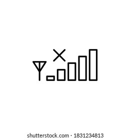 Phone signal icon symbol vector on white background