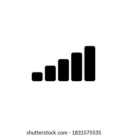 Phone signal icon symbol vector on white background