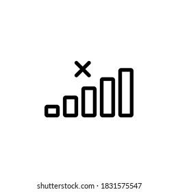 Phone signal icon symbol vector on white background