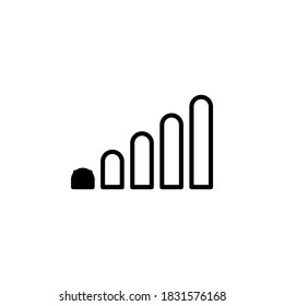 Phone signal icon symbol vector on white background