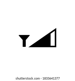 Phone signal icon symbol vector on white background