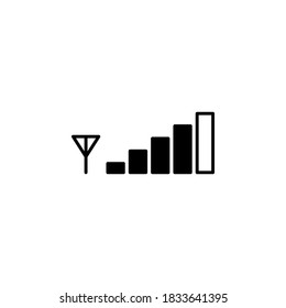 Phone signal icon symbol vector on white background