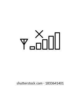 Phone signal icon symbol vector on white background