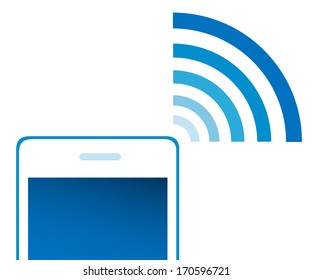 phone signal on white background. vector