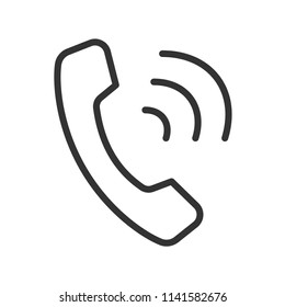 phone signal or voice icon with simple black line use for website asset 