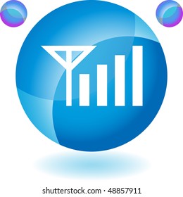 Phone Signal web button isolated on a background.