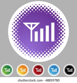 Phone Signal web button isolated on a background.