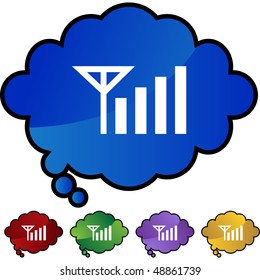 Phone Signal web button isolated on a background.