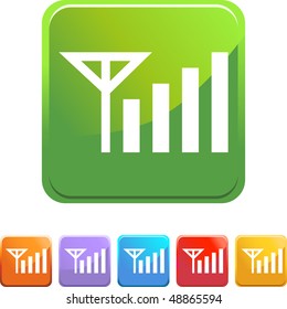 Phone Signal web button isolated on a background.