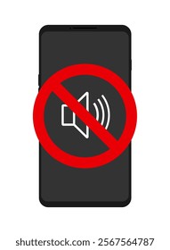 Phone silent mode icon pictogram. Soundless cellphone mobile vibration mute silence icon